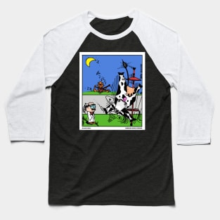 Cat & The Fiddle Cow Jump Over The Moon Novelty Gift Baseball T-Shirt